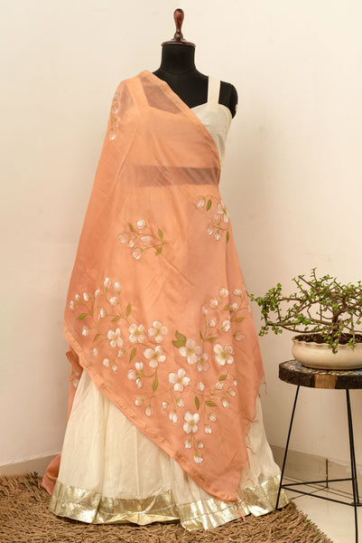 Mogra Handpainted Dupatta