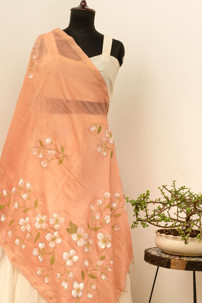 Mogra Handpainted Dupatta