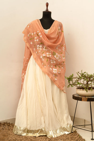 Mogra Handpainted Dupatta