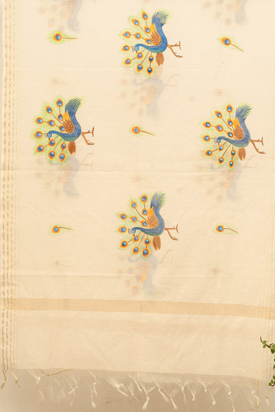 Mayur Miniature Handpainted Dupatta