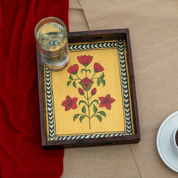 Sunehra Kanat hand painted tray set