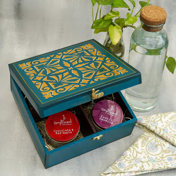 Handpainted Cyrus Teal box