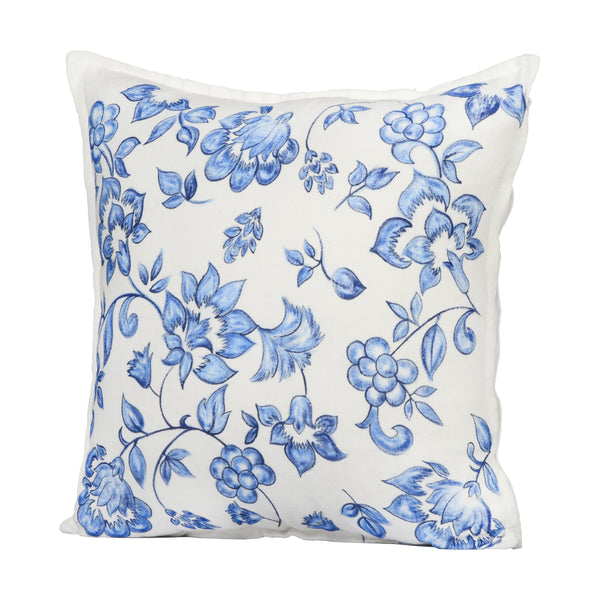 Hand Painted Khadi Blue Pottery Cushion Cover