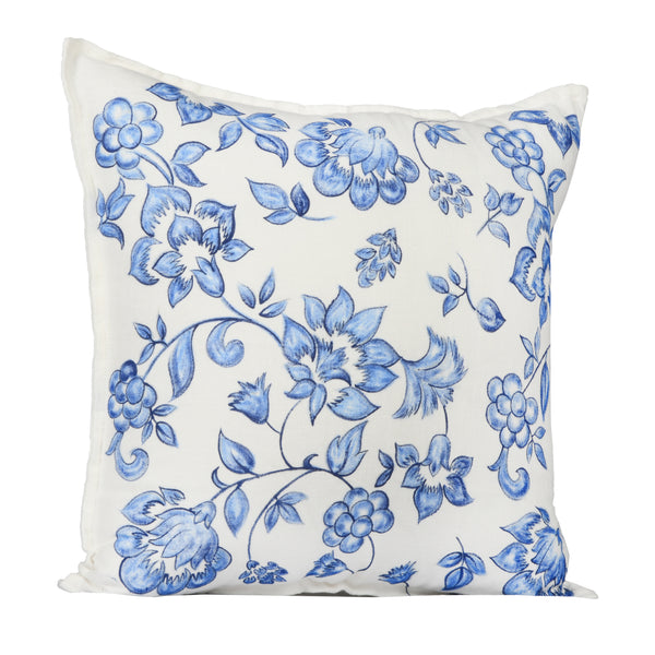 Hand Painted Khadi Blue Pottery Cushion Cover