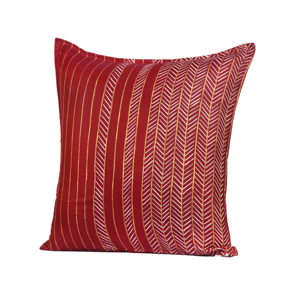 Handpainted Red Cushion Cover
