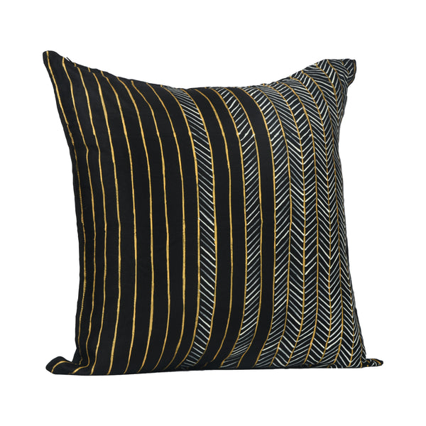 Handpainted Black Cushion Cover