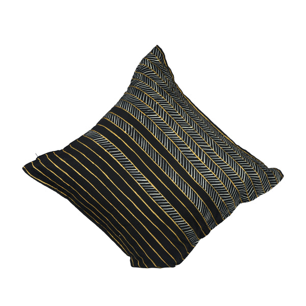 Handpainted Black Cushion Cover
