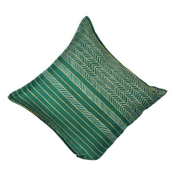 Handpainted Green Cushion Cover