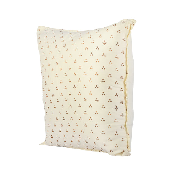 Guthali Spotted White Handpainted Cushion Cover