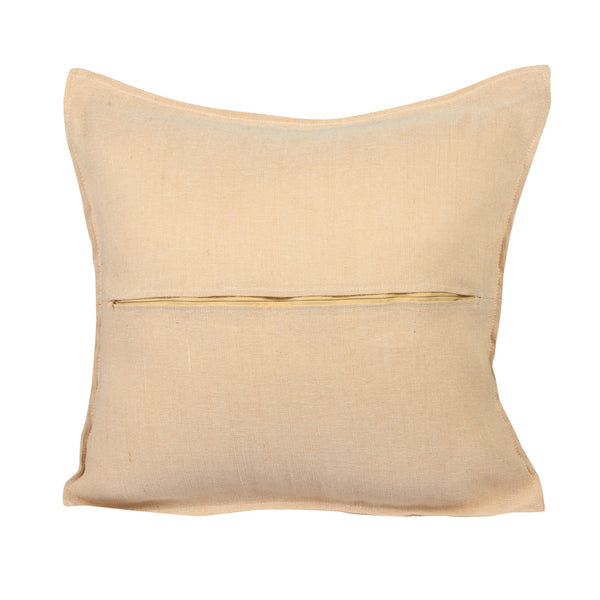 Blue Pottery Handpainted Jute Cushion Cover