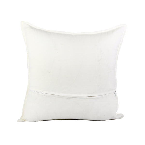 Blue Pottery Khadi Handpainted Cushion Cover