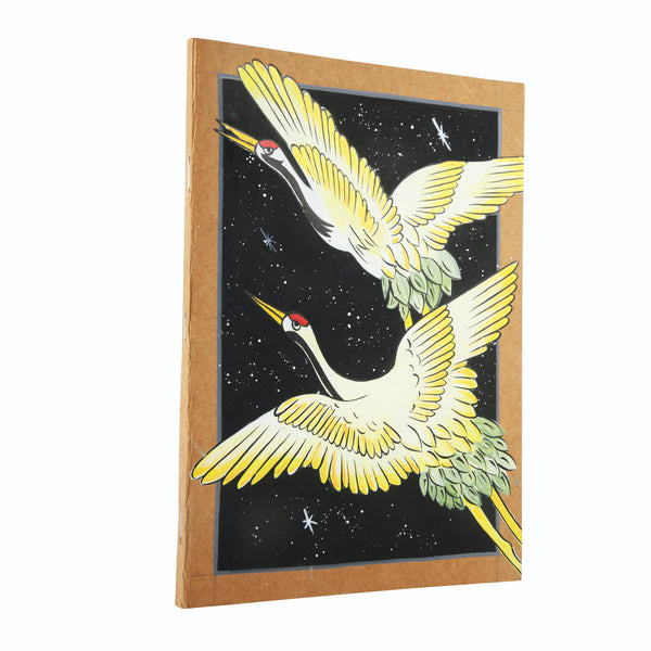 Hand Painted Diary-Crane Bird
