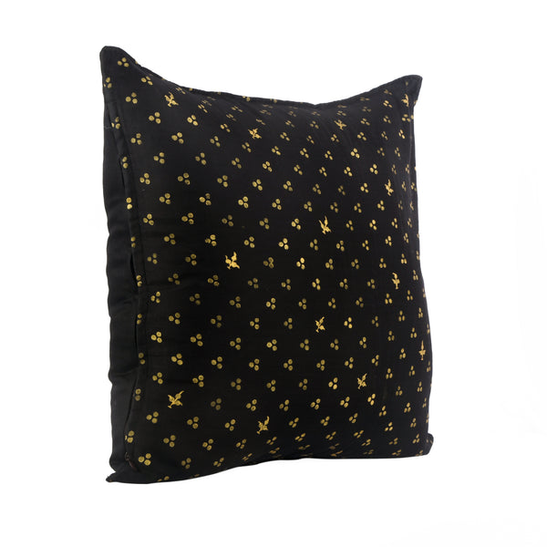Guthali Spotted Black Handpainted Cushion Cover