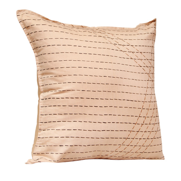 Handpainted Cream Kantha Cushion Cover