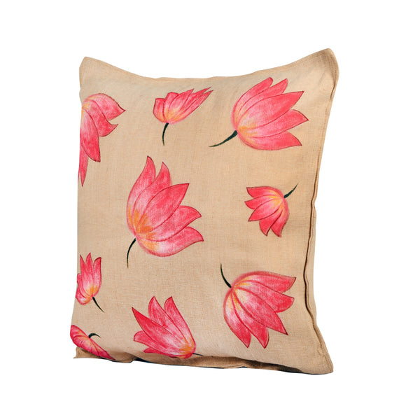 Pichwai Nalini Jute Cushion Cover