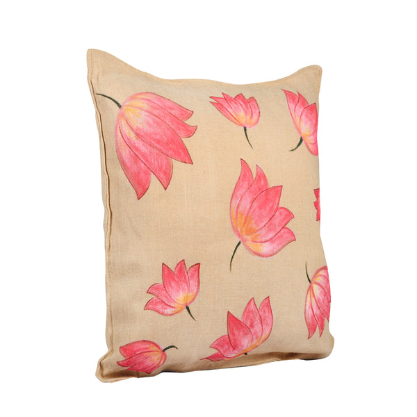 Pichwai Nalini Jute Cushion Cover