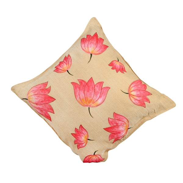 Pichwai Nalini Jute Cushion Cover