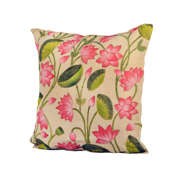 Pichwai Nalini Beige Cushion Cover