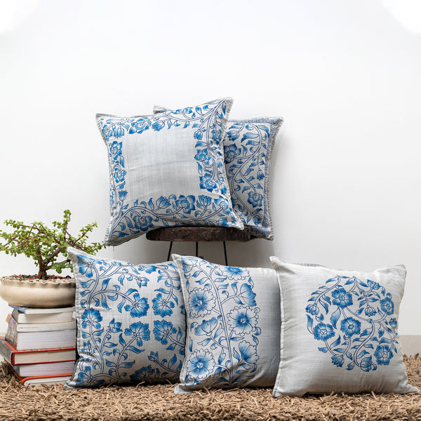 Buy Multicolor Hand Painted Cushion Cover, Cushion Cover Online, Cushion Cover 16*16
