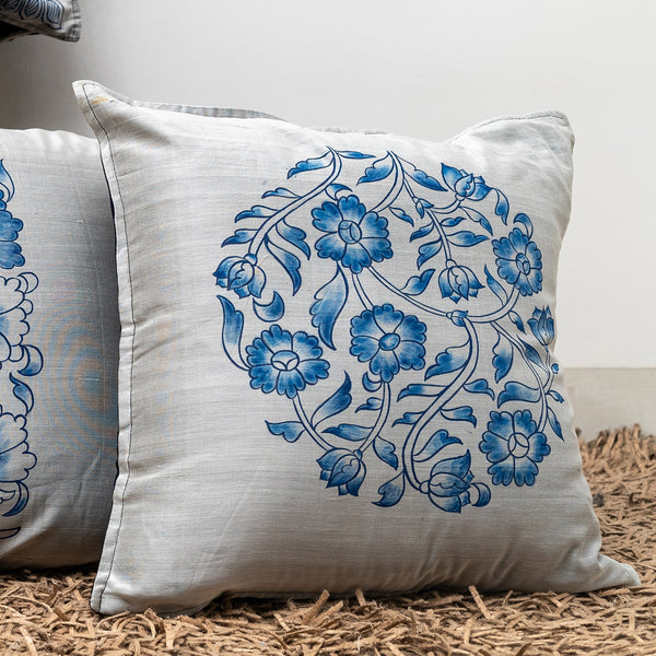 Blue Pottery Grey Cushion Cover Set of 5