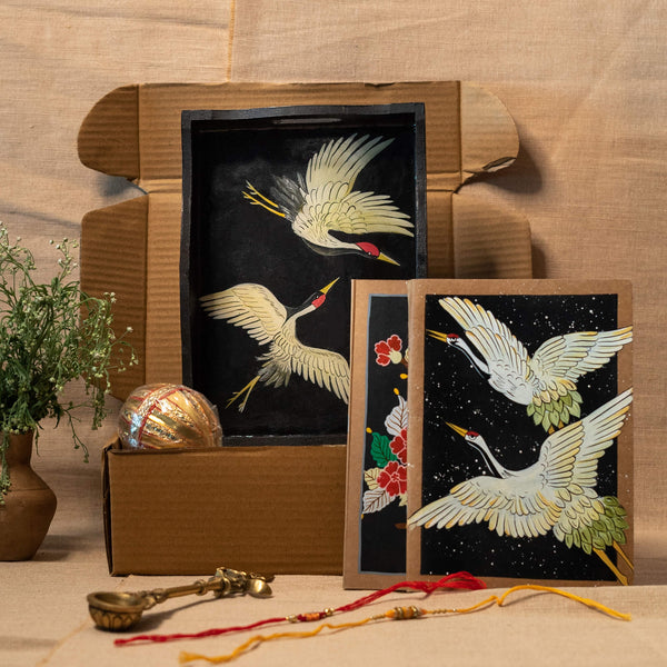 Chinese Crane hand painted gift combo