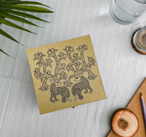 Handpainted Gond Art Organizer Box