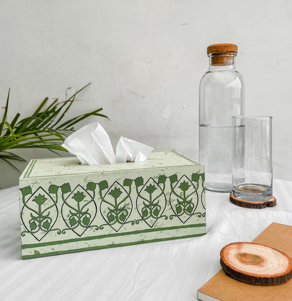 Handpainted Mughal Art Tissue Box
