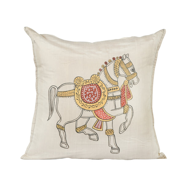 Handpainted Horse Cushion Cover