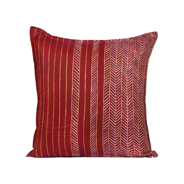 Handpainted Red Cushion Cover