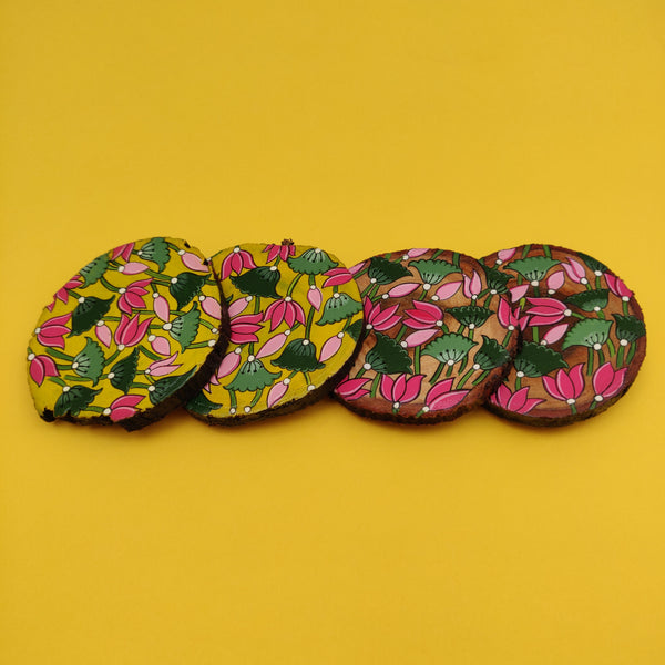 Pushkara pichwai lotus coasters