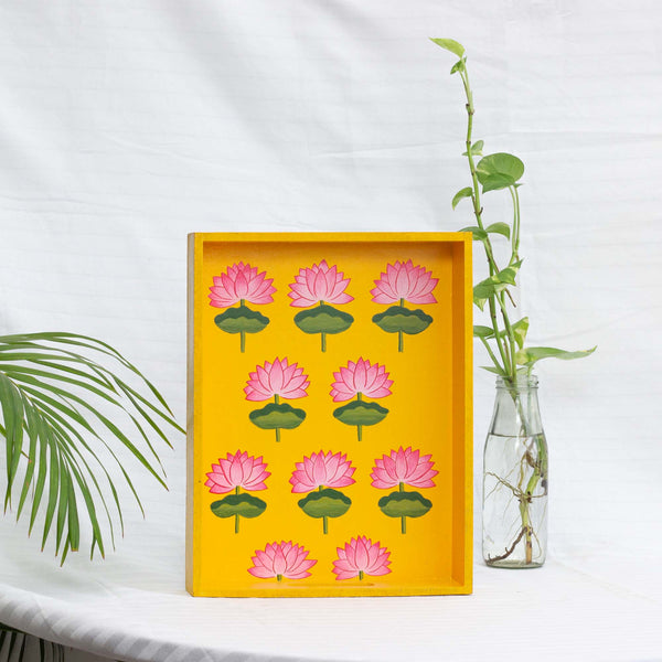 Hand painted Pichwai Tray set of 3