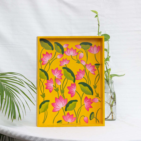 Hand painted Pichwai Tray set of 3