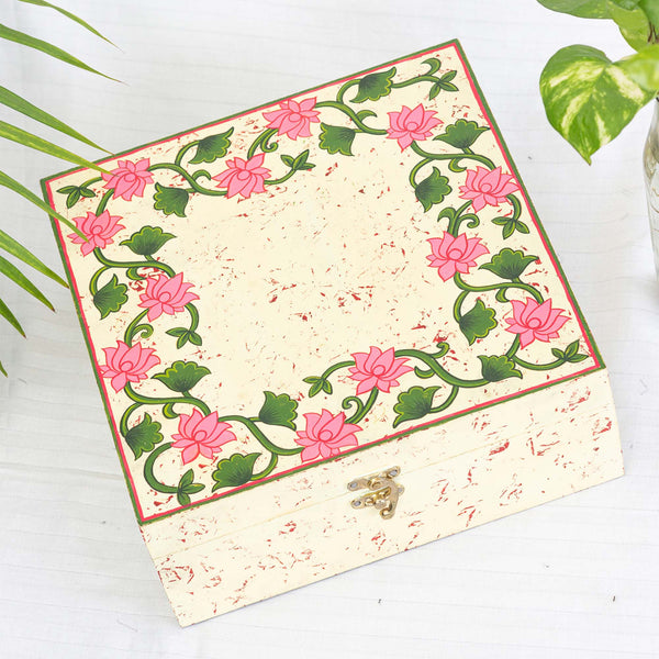 Pichwai art, Organizers Online,  Box to keep Cutlery, Boxes online, wooden, handpainted, handpainted pichwai art wooden box price handpainted pichwai art wooden box price in india handpainted pichwai art wooden box