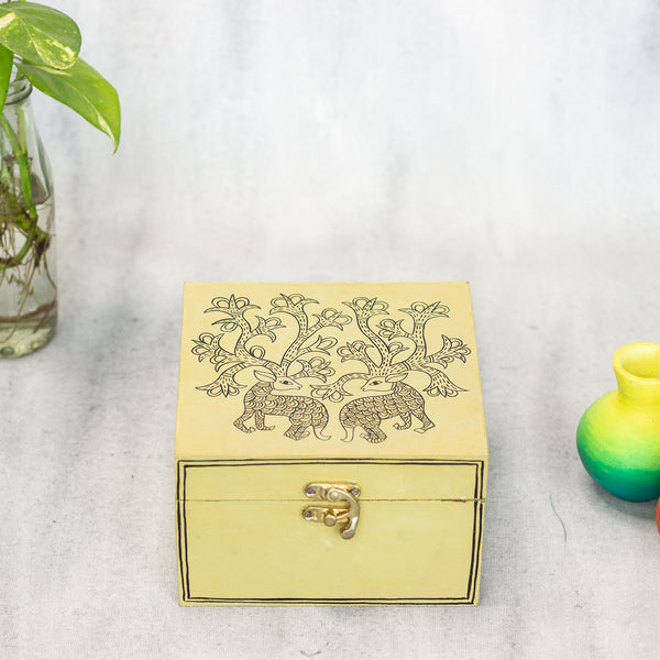 Handpainted Gond Art Organizer Box