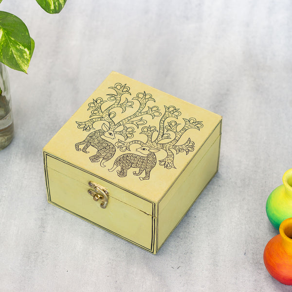 Handpainted Gond Art Organizer Box
