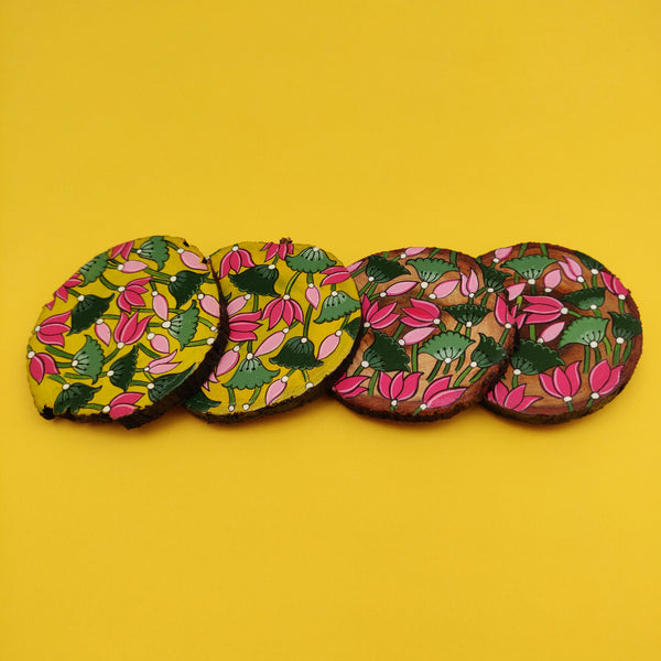 Pushkara pichwai lotus coasters