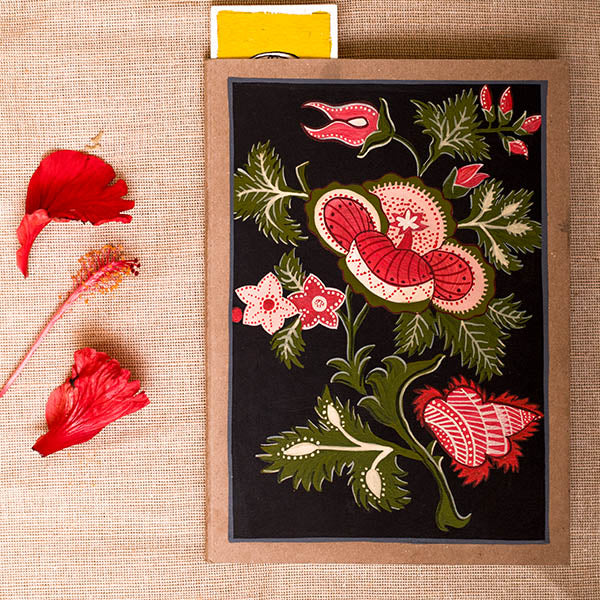Persian flora hand painted gift combo