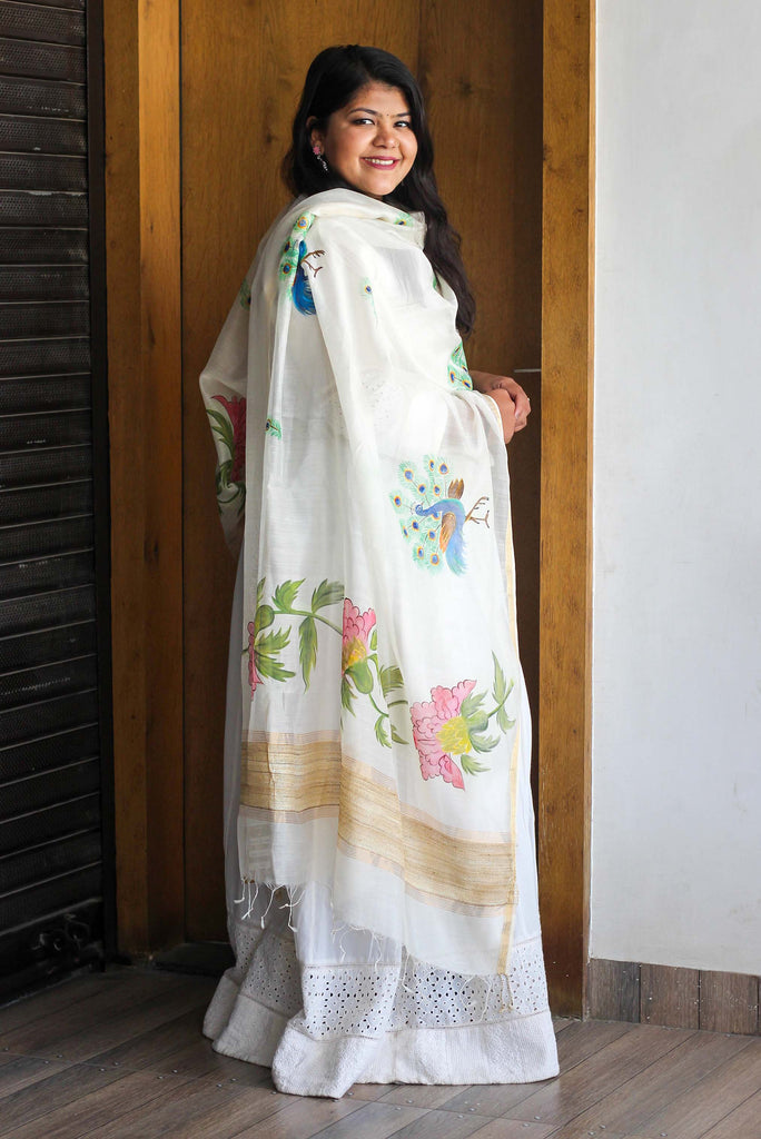 Hand Painted Dupattas: A sustainable choice in Indian Fashion