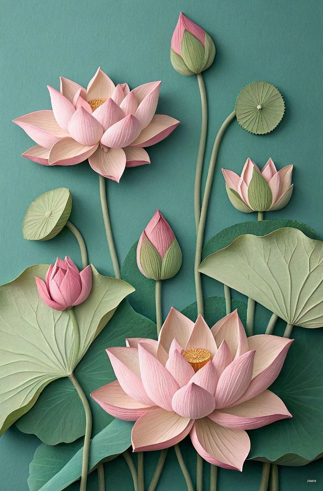 Beauty of Lotus Motifs in Hand Painted Sarees