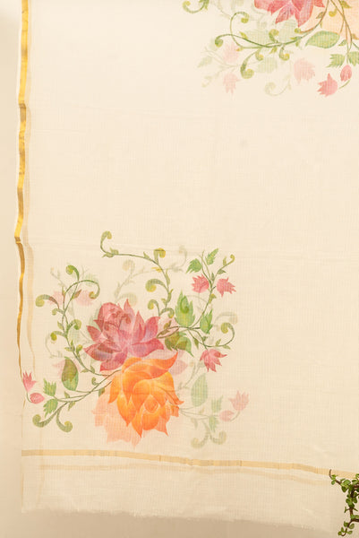 Gulab kota doriya Handpainted dupatta