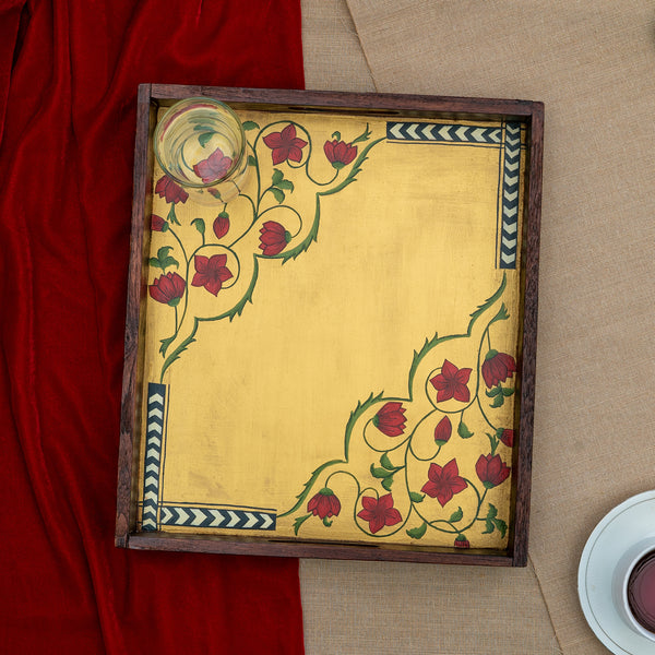 Sunehra Kanat hand painted tray set