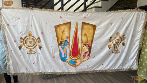 Hand Painted Vishnu Laxmi Antarpat/ Addutera