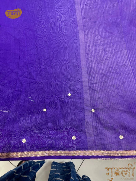 Hand Painted JAMUNI KISHORI Pichwai Saree