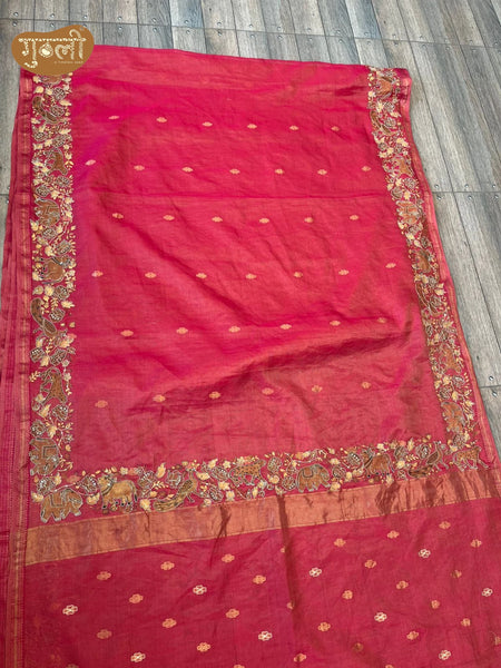 Shikargah Timeless Elegance Hand Painted Saree