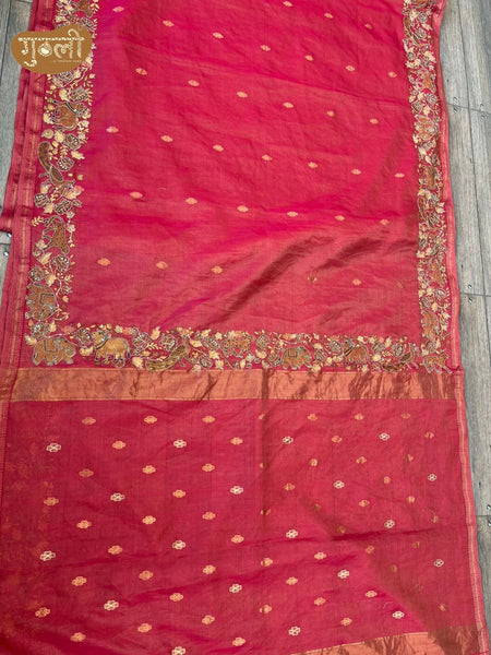Shikargah Timeless Elegance Hand Painted Saree