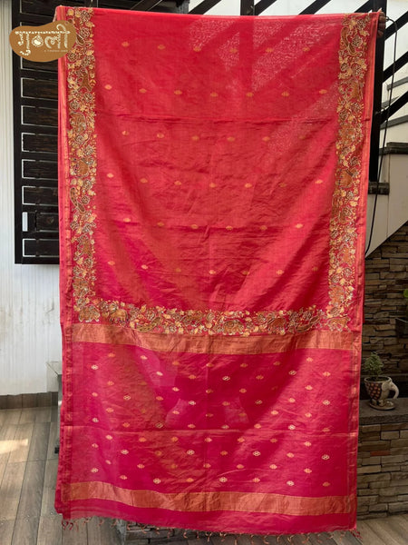 Shikargah Timeless Elegance Hand Painted Saree