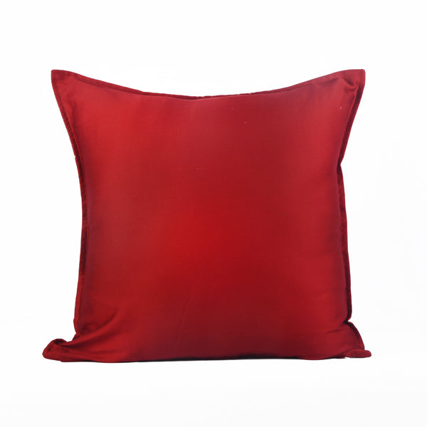 Guthali Red And Golden Handpainted Cushion Cover