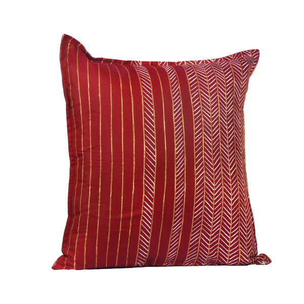 Handpainted Red Cushion Cover