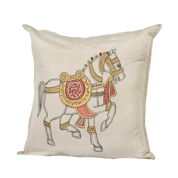 Handpainted Horse Cushion Cover