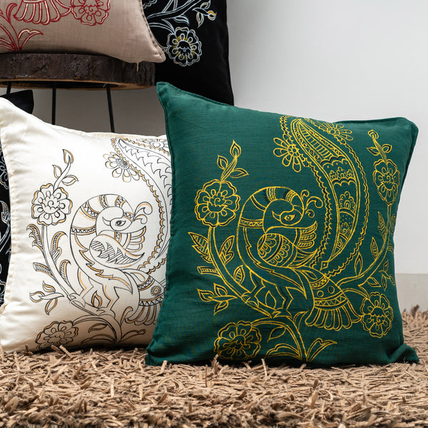 Peacock Cushion Cover Set Of 5